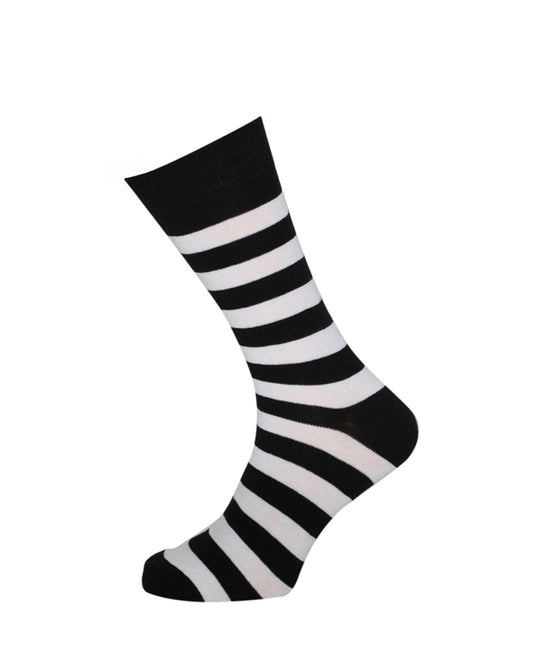 Socks Stripe Black White
