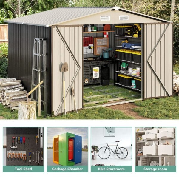 10 ft. W x 8 ft. D Storage Shed