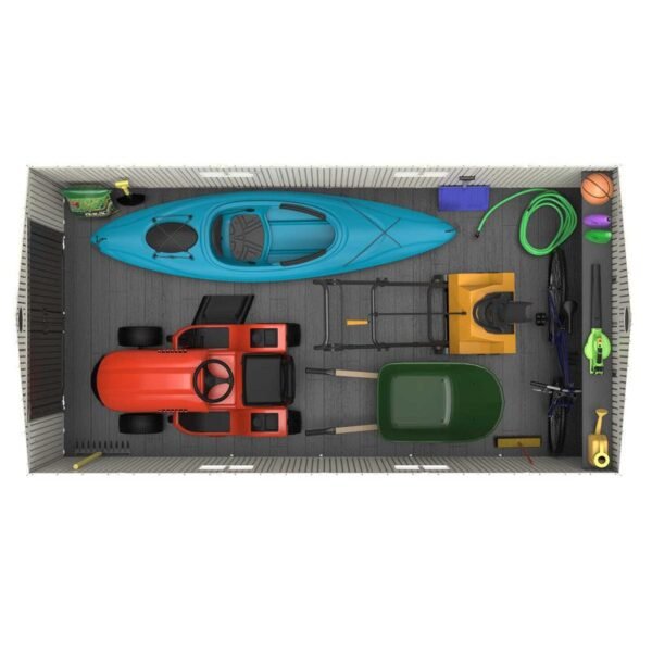 15 Ft. x 8 Ft. High-Density Polyethylene (Plastic) Steel Reinforced Outdoor Storage Shed