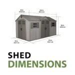 15 Ft. x 8 Ft. High-Density Polyethylene (Plastic) Steel Reinforced Outdoor Storage Shed