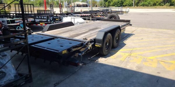 18 Foot Big Tex Black Heavy Duty Tandem Axle Equipment Trailer (14ET-18BK-MR)