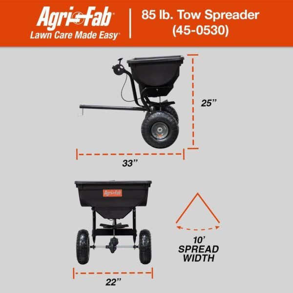 Agri-Fab 45-0543 Tow-Behind 100 lb Lawn & Garden Spiker Seeder Spreader