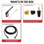 SIMPSON 1.2-GPM Clean Machine 2300 PSI 1.2-GPM Cold Water Electric Pressure Washer with 3 Spray Tips (Battery Included) CM60976