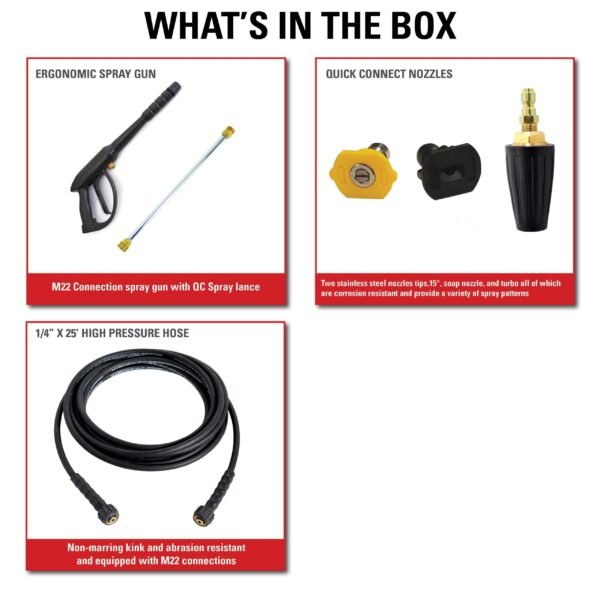 SIMPSON 1.2-GPM Clean Machine 2300 PSI 1.2-GPM Cold Water Electric Pressure Washer with 3 Spray Tips (Battery Included) CM60976