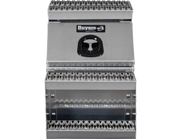 Buyers Products 28-in x 24-in x 18-in Smooth Aluminum Step Box Truck Tool Box 1705281