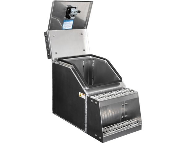 Buyers Products 28-in x 24-in x 19-in Smooth Aluminum Step Box Truck Tool Box 1705285