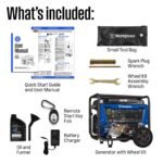 Westinghouse WGen9500c Remote Electric Start 9500-Watt Single Fuel (Gasoline) Portable Generator WGEN9500C