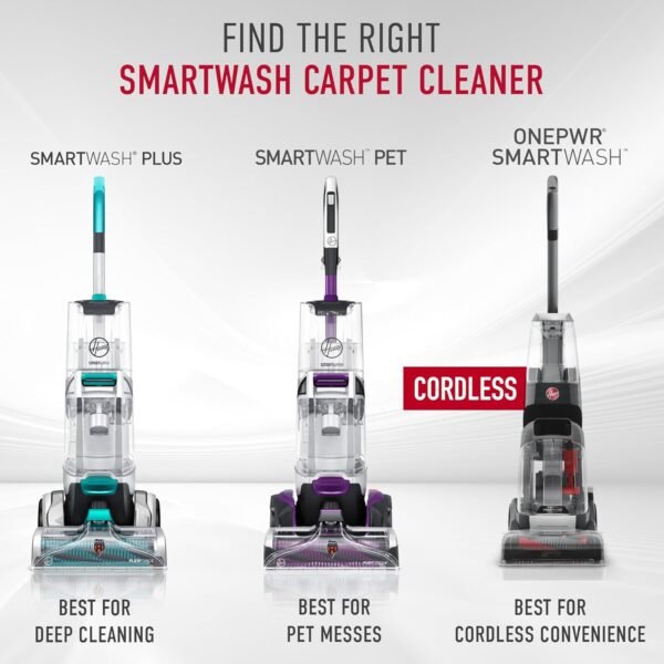 Hoover Smartwash Automatic Carpet Cleaner Machine, FH52000, Turquoise