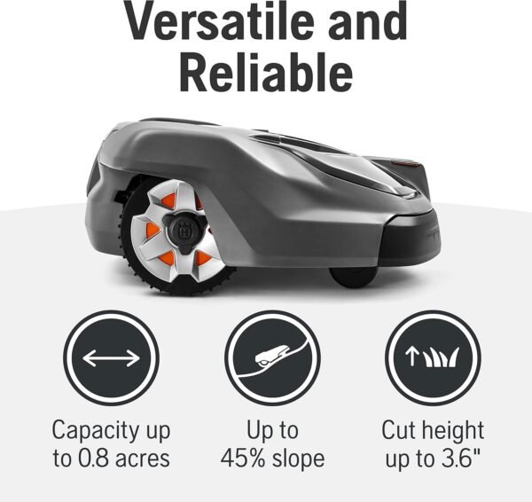 Husqvarna 440iQ Robotic Lawn Mower, 2 Acre, Wire-Free, Charging Station