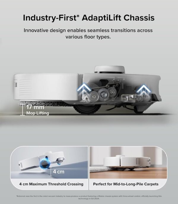 Roborock Qrevo Edge S5A Robot Vacuum & Mop, 18,500Pa, Zero-Tangle