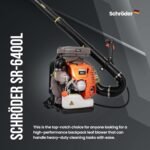 Schröder SR-6400L Backpack Gas Leaf Blower, 3.7 HP Engine