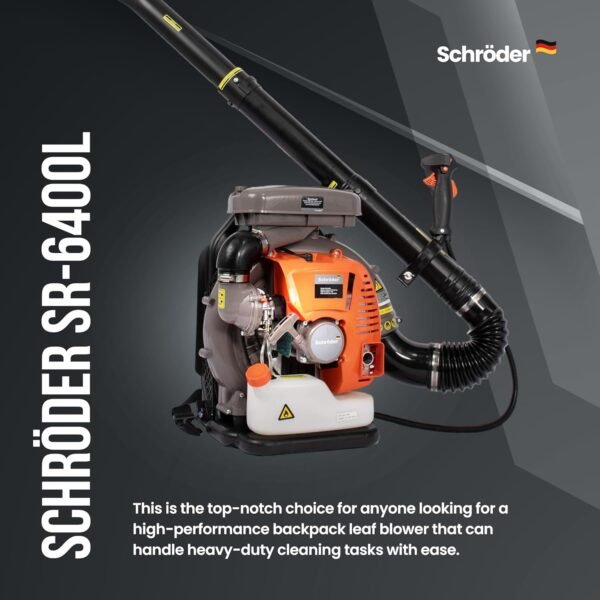 Schröder SR-6400L Backpack Gas Leaf Blower, 3.7 HP Engine