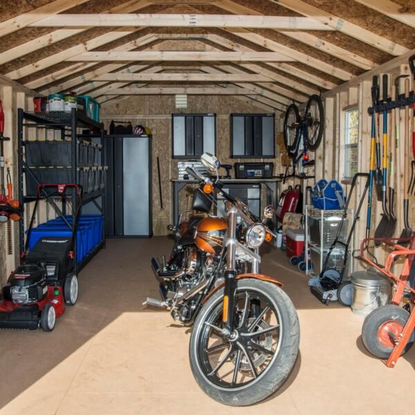 Handy Home Products Manhattan 12x24 Garage Do-it-Yourself Wooden Storage Shed, Does not Include Paint and Roofing Shingles