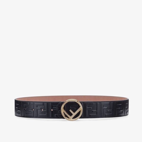 Fendi Black Leather Belt