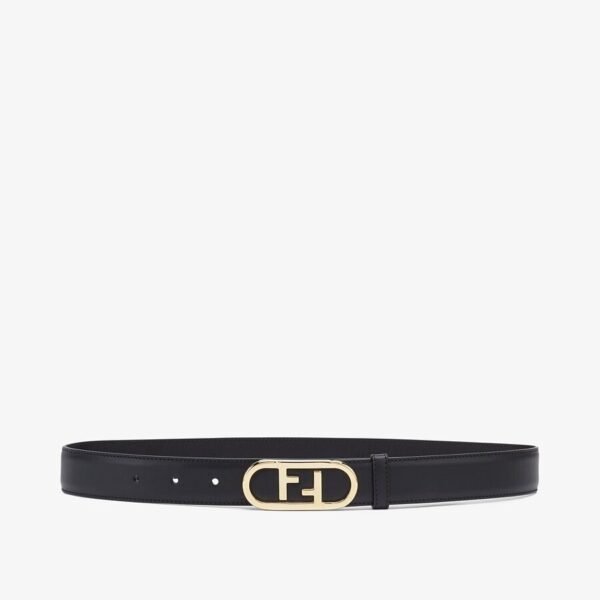 Fendi Black Leather Belt