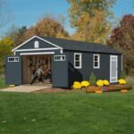 Handy Home Products Manhattan 12x24 Garage Do-it-Yourself Wooden Storage Shed, Does not Include Paint and Roofing Shingles