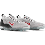 Air VaporMax 2021 Flyknit Light Bone University Red