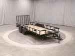 6×16 Heavy-Duty Tandem Axle Utility Trailer – 2025 Steel Frame with Wood Deck