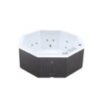 Canadian Spa Co Muskoka 5 – Person 14 – Jet Acrylic Round Plug and Play Hot Tub with Ozonator in Brown