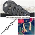 TGrip Pro Series Single Handle Bar with Solid Olympic Sleeves Training Kits – Multi Grip – Functional Training – Football – Swiss – Neutral