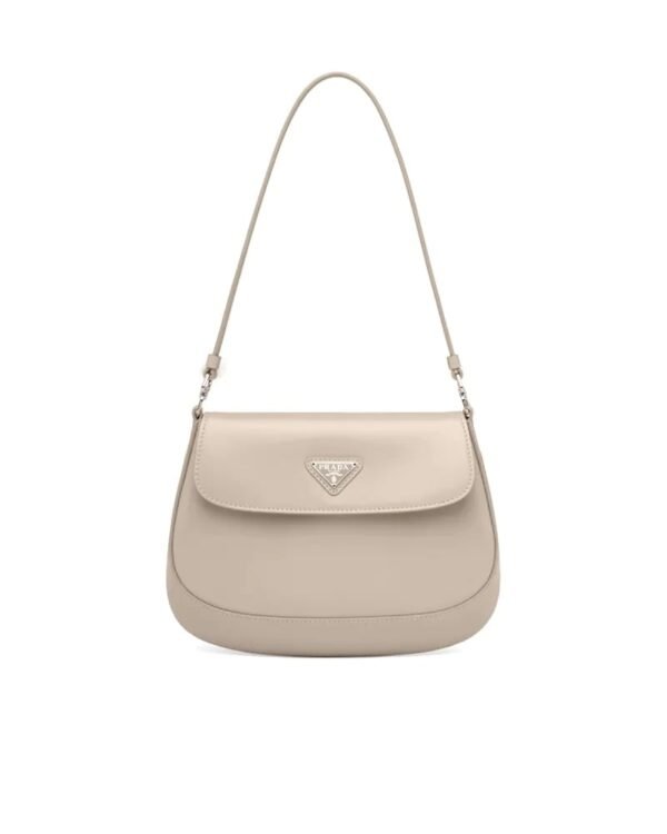 Prada Cleo Brushed Leather Shoulder Bag With Flap