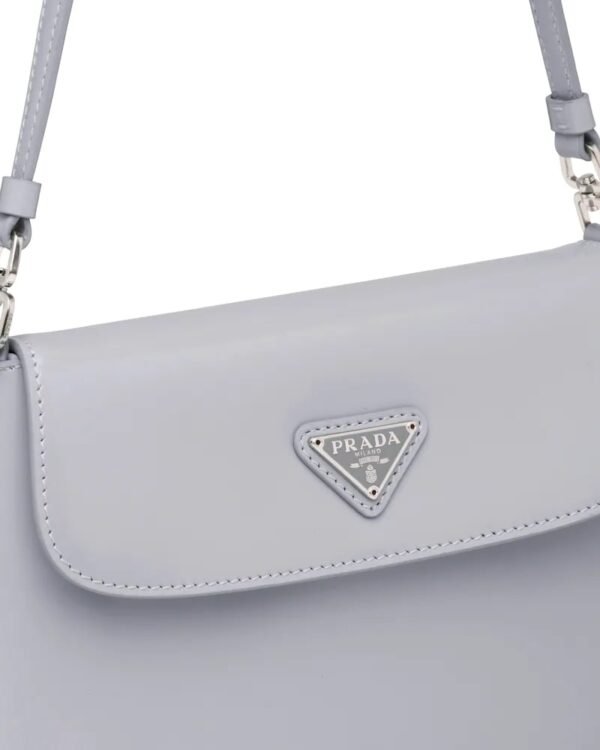 Prada Cleo Brushed Leather Shoulder Bag With Flap