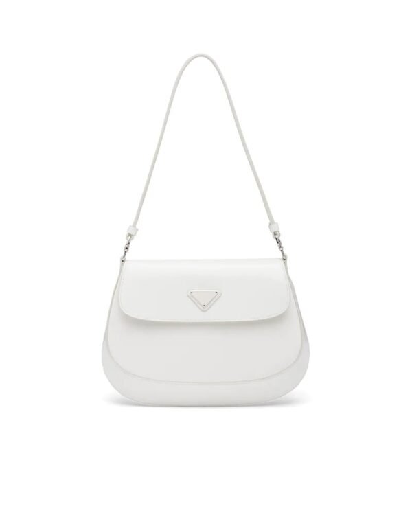 Prada Cleo Brushed Leather Shoulder Bag With Flap
