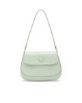 Prada Cleo Brushed Leather Shoulder Bag With Flap