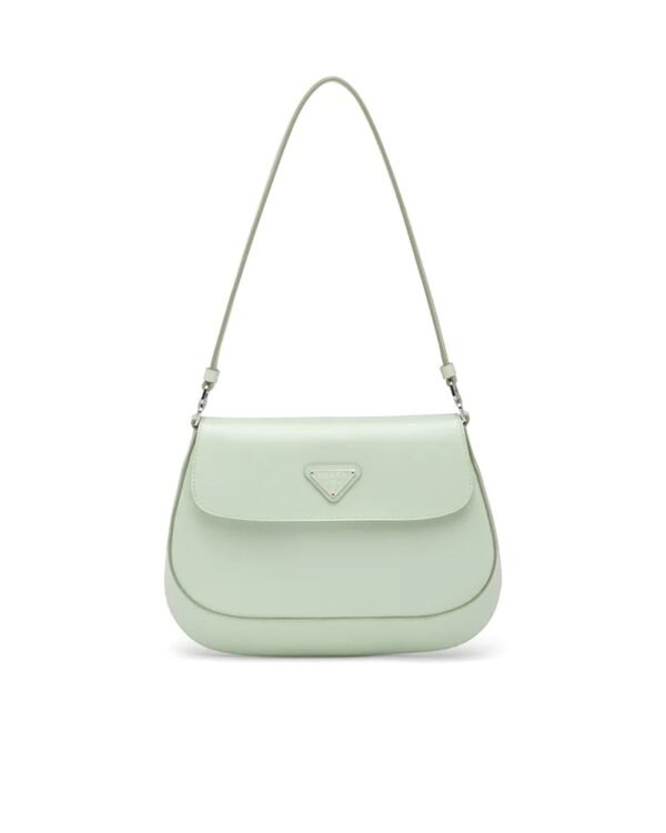 Prada Cleo Brushed Leather Shoulder Bag With Flap