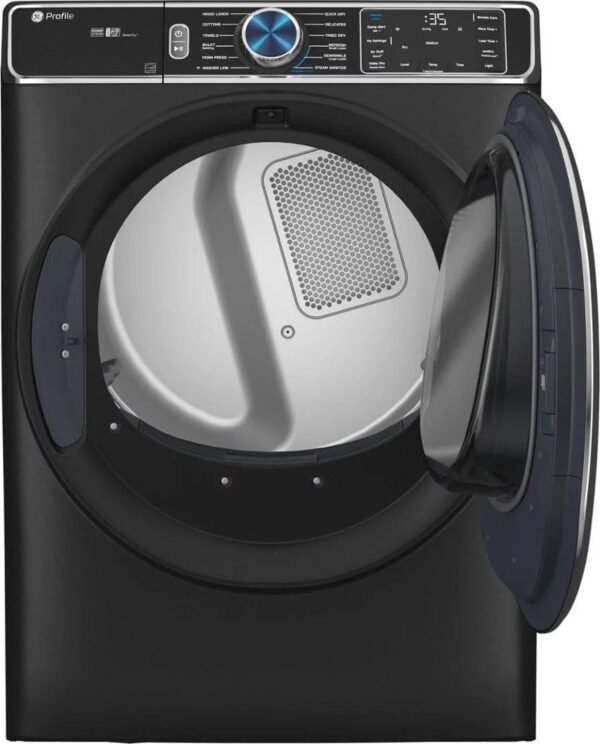 GE Profile – 7.8 cu. ft. Smart Front Load Electric Dryer with Steam and Sanitize Cycle and Washer Link – Carbon Graphite