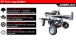 Lumber Jack 37-Ton Gas Log Splitter 208cc OHV Engine (YTL-050-494)