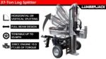 Lumber Jack 37-Ton Gas Log Splitter 208cc OHV Engine (YTL-050-494)