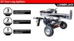 Lumber Jack 37-Ton Gas Log Splitter 208cc OHV Engine (YTL-050-494)