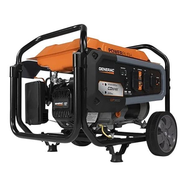 Generac GP Series GP3600 Gasoline-Powered Portable Generator with Recoil Pull Start 7721 – 3,600/4,500W, 120V