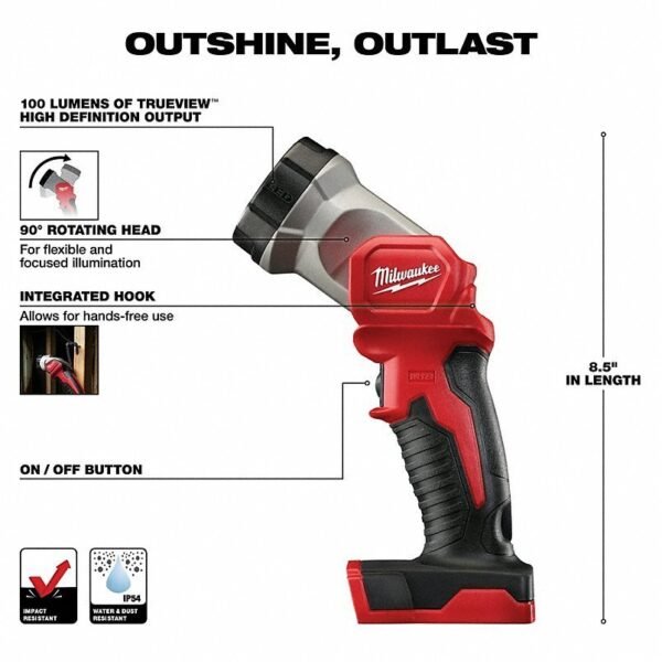 MILWAUKEE Cordless Tool Combination Kit: 4 Tools, 18 V DC Volt, Battery Included, M18™, M18™, 2PYZ8