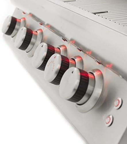 Blaze 32 Inch 4-Burner LTE Gas Grill with Rear Burner and Built-in Lighting System