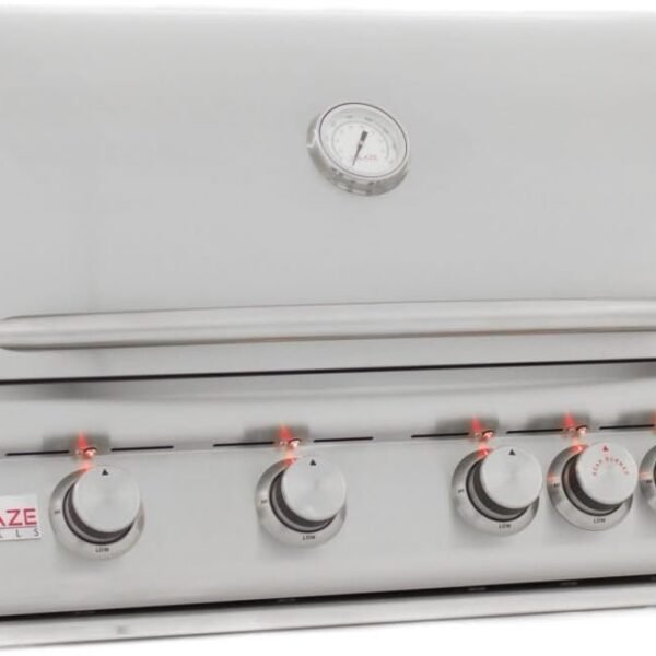 Blaze 32 Inch 4-Burner LTE Gas Grill with Rear Burner and Built-in Lighting System