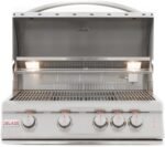 Blaze 32 Inch 4-Burner LTE Gas Grill with Rear Burner and Built-in Lighting System