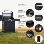 Monument Grills Denali 425 Black Smart Tech Propane Gas Grill