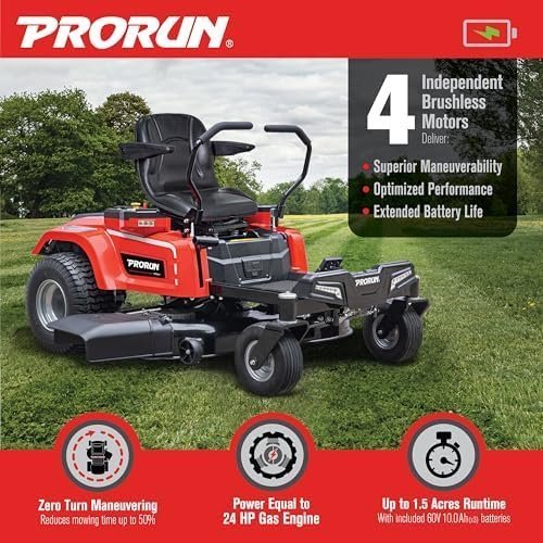 60V Zero Turn Riding Lawn Mower